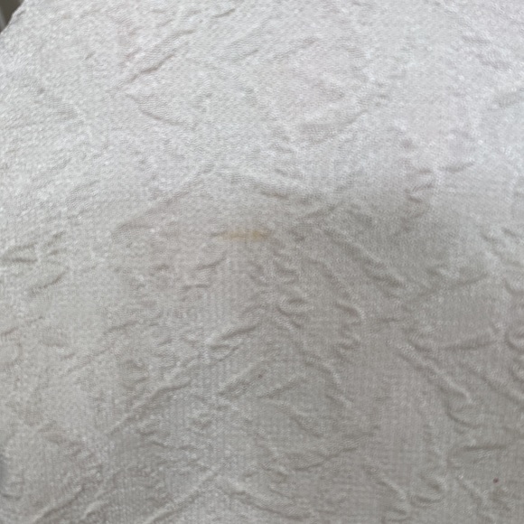 Lori weidner cream color dress, faux faux trim collar and sleeves - Picture 3 of 5